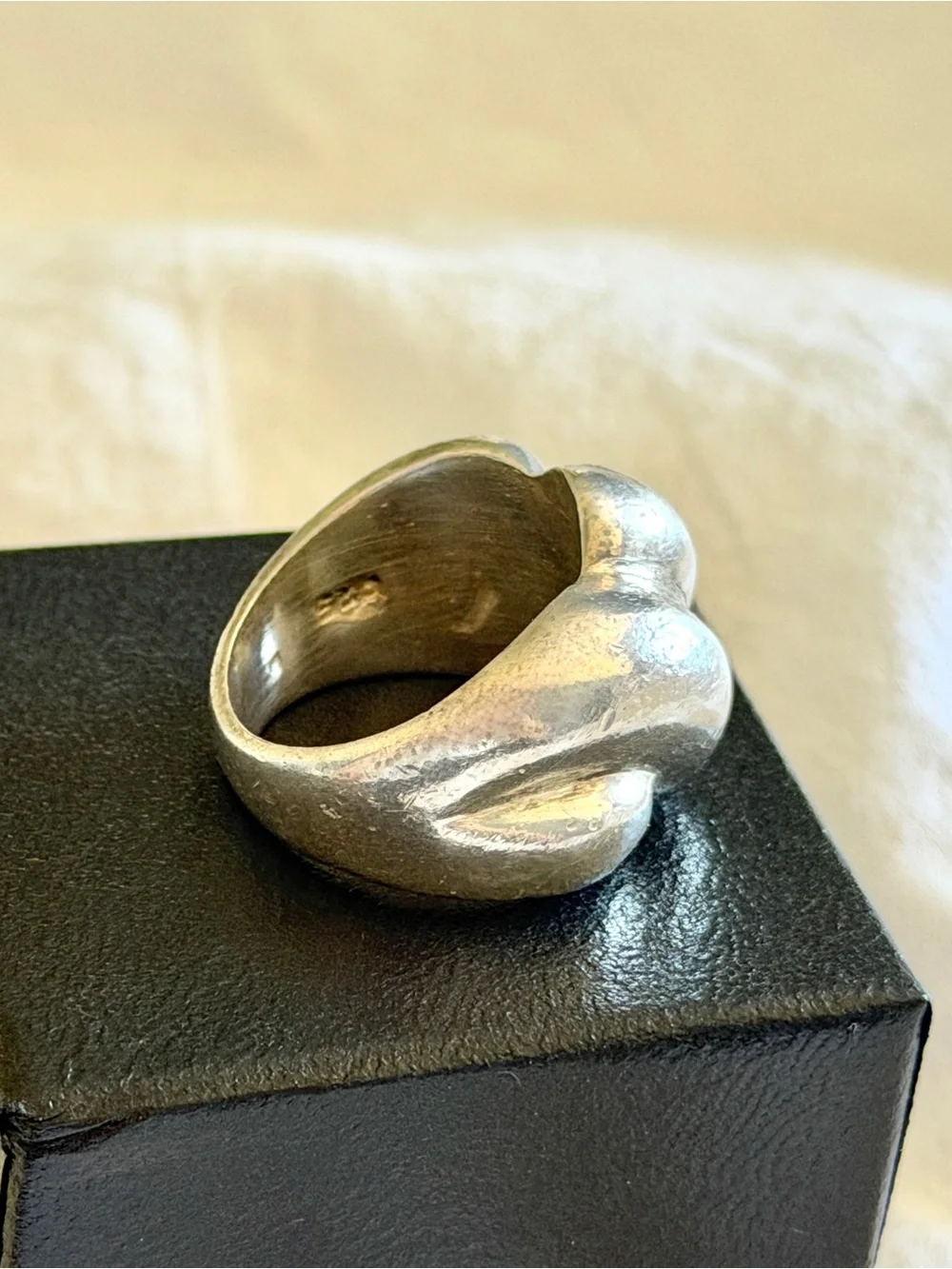 Vintage Mexican Sterling Silver Modernist Sculptural Ring | Size 7 | 18g